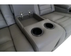 Ashley Backtrack Leather Power Reclining Console Loveseat -Ashley ASHY663393 G