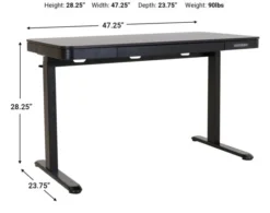 Ashley Lynxtyn Adjustable Height Desk -Ashley ASHY663724 X