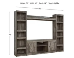 Ashley Wynnlow 4-Piece Entertainment Center 9 Ashley Wynnlow 4-Piece Entertainment Center -Ashley ASHY690011 X