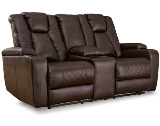 Ashley Mancin Brown Reclining Console Loveseat 3 Ashley Mancin Brown Reclining Console Loveseat - Image 3