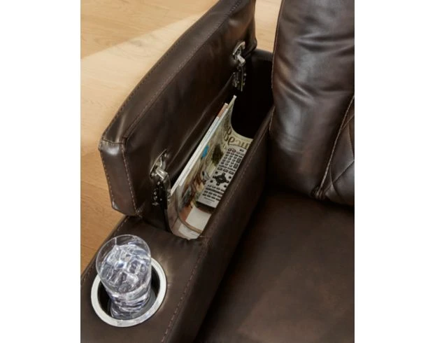 Ashley Mancin Brown Reclining Console Loveseat 8 Ashley Mancin Brown Reclining Console Loveseat - Image 8