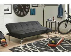 Ashley Santini Black Convertible Sofa Bed -Ashley ASHY698087 G