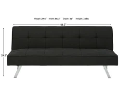 Ashley Santini Black Convertible Sofa Bed -Ashley ASHY698087 X