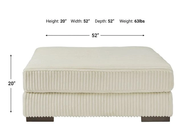Ashley Lindyn Oversized Ivory Ottoman 7 Ashley Lindyn Oversized Ivory Ottoman - Image 7