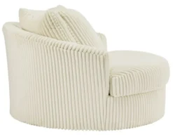 Ashley Lindyn Oversized Ivory Swivel Chair -Ashley ASHY707372 C