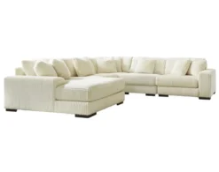 Ashley Lindyn Ivory 5-Piece Sectional With Left Chaise
