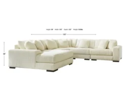 Ashley Lindyn Ivory 5-Piece Sectional With Left Chaise -Ashley ASHY707377 X