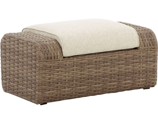 Ashley Sandy Bloom Ottoman 2 Ashley Sandy Bloom Ottoman - Image 2