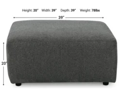 Ashley Edenfield Oversized Charcoal Ottoman -Ashley ASHY708948 X