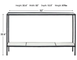 Ashley Ryandale Black Sofa Table 11 Ashley Ryandale Black Sofa Table -Ashley ASHY711333 X