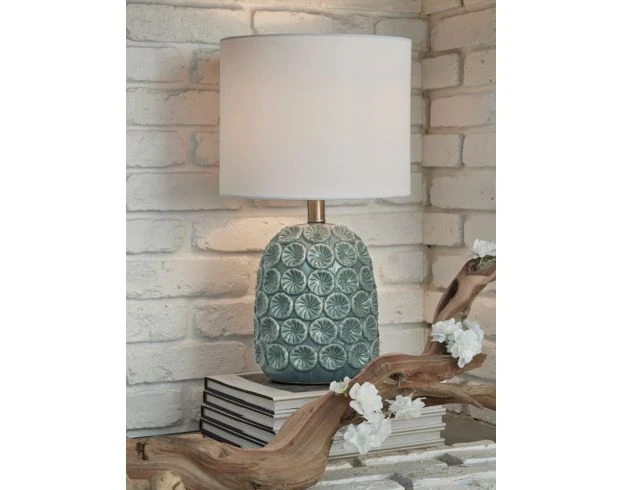 Ashley Moorbank Teal Table Lamp 2 Ashley Moorbank Teal Table Lamp - Image 2