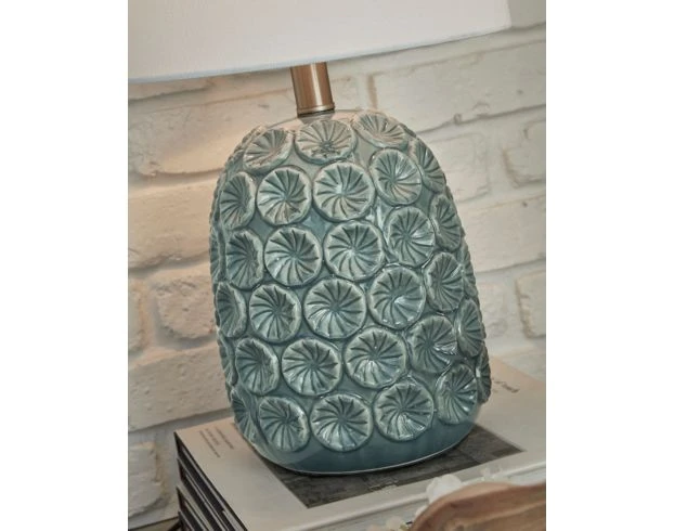 Ashley Moorbank Teal Table Lamp 3 Ashley Moorbank Teal Table Lamp - Image 3