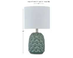 Ashley Moorbank Teal Table Lamp 7 Ashley Moorbank Teal Table Lamp -Ashley ASHY724325 X
