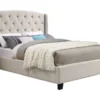 Crown Mark Eva Ivory King Upholstered Bed