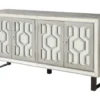 Coast To Coast Bose Metallic Pewter Media Credenza