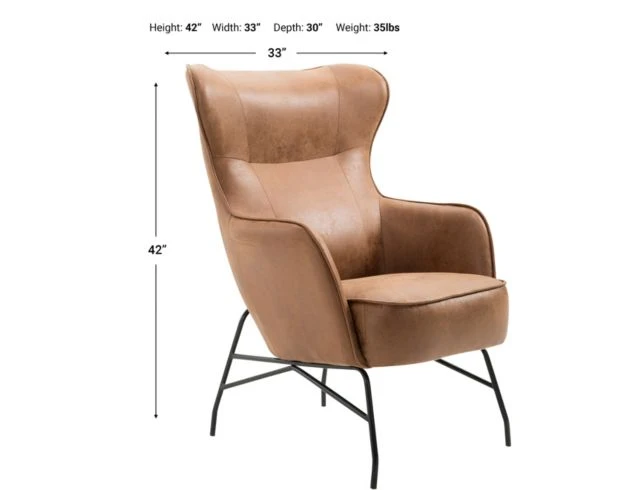 Emerald Home Furniture Franky Saddle Accent Chair 3 Emerald Home Furniture Franky Saddle Accent Chair - Image 3