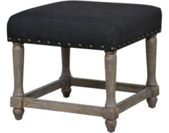 Forty West Theodore Black Ottoman