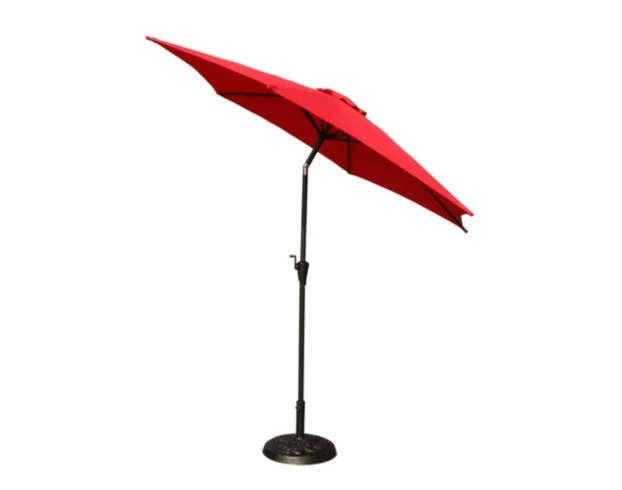 Gather Craft Umbrella Collection Red 9' Crank Tilt Umbrella 2 Gather Craft Umbrella Collection Red 9' Crank Tilt Umbrella - Image 2