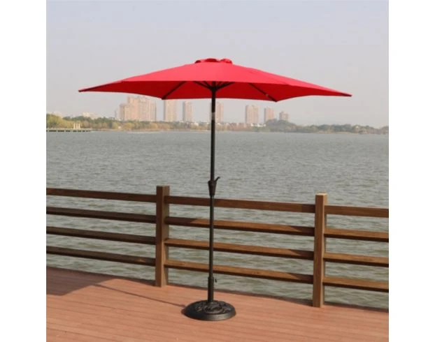 Gather Craft Umbrella Collection Red 9' Crank Tilt Umbrella 4 Gather Craft Umbrella Collection Red 9' Crank Tilt Umbrella - Image 4