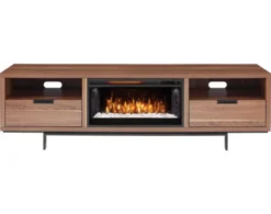 Greentouch Usa Wynwood Walnut Media Fireplace