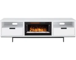 Greentouch Usa Wynwood White Oak Media Fireplace