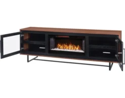Greentouch Usa Santa Ana Walnut Media Fireplace -Ashley GRUS595817 C