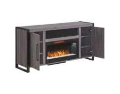 Greentouch Usa Monterey Gray Electric Fireplace TV Stand -Ashley GRUS744001 C