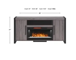 Greentouch Usa Monterey Gray Electric Fireplace TV Stand -Ashley GRUS744001 X