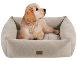 Hampton Hill Tan Bolster Pet Bed -Ashley HHIL641349 C