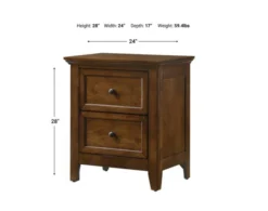Intercon San Mateo Brown Nightstand -Ashley INTC656330 X