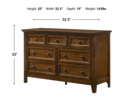 Intercon San Mateo Tuscan Brown Dresser -Ashley INTC656334 X