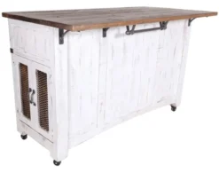 Int'l Furniture Pueblo Distressed White Island -Ashley INTF310043 C
