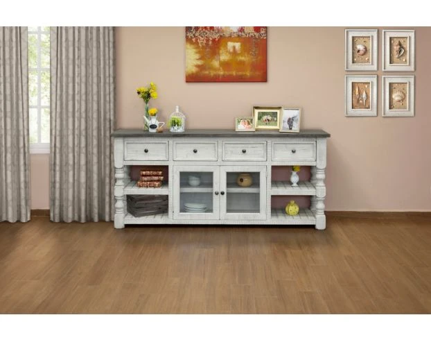 Int'l Furniture Stone 80-Inch TV Stand 2 Int'l Furniture Stone 80-Inch TV Stand - Image 2