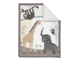 Lambs & Ivy Baby Jungle Animals 4-Piece Crib Set -Ashley LAMB675035 D