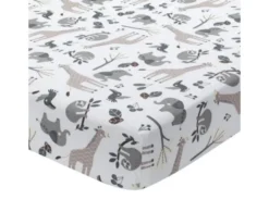 Lambs & Ivy Baby Jungle Animals 4-Piece Crib Set -Ashley LAMB675035 E