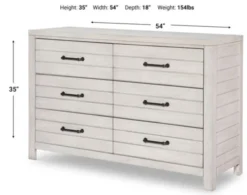 Legacy Classic Summer Camp White Dresser -Ashley LEGC717994 X