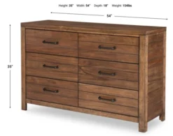 Legacy Classic Summer Camp Brown Dresser 5 Legacy Classic Summer Camp Brown Dresser -Ashley LEGC718010 X