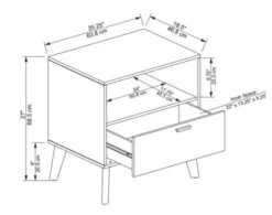 Linon Hudson Nightstand 7 Linon Hudson Nightstand -Ashley LINO644079 Z