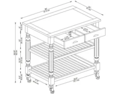 Linon Barnaby Red Island 9 Linon Barnaby Red Island -Ashley LINO668951 X
