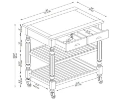 Linon Barnaby Island 9 Linon Barnaby Island -Ashley LINO668953 X