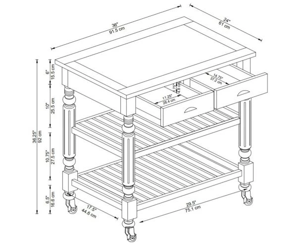 Linon Barnaby Island 5 Linon Barnaby Island - Image 5