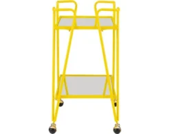 Linon Ellie Yellow Bar Cart -Ashley LINO668974 D