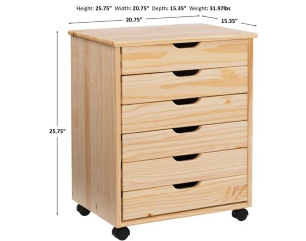 Linon Rudy Rolling Cart 5 Linon Rudy Rolling Cart - Image 5