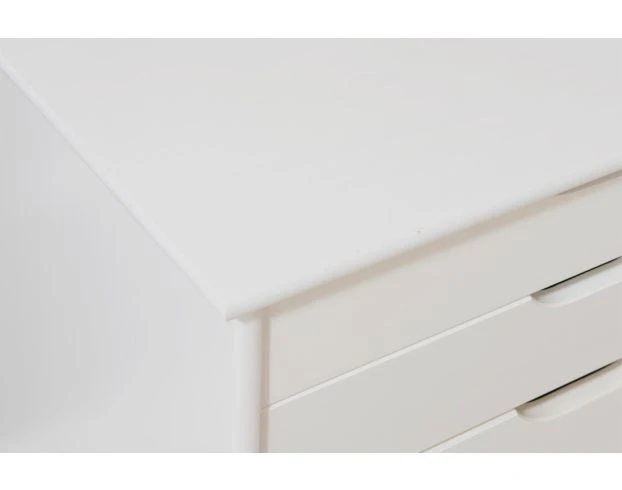 Linon Rudy White Rolling Cart 2 Linon Rudy White Rolling Cart - Image 2