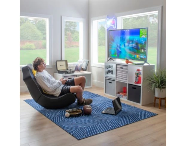 Linon Klutch Yellow Game Rocking Chair 3 Linon Klutch Yellow Game Rocking Chair - Image 3