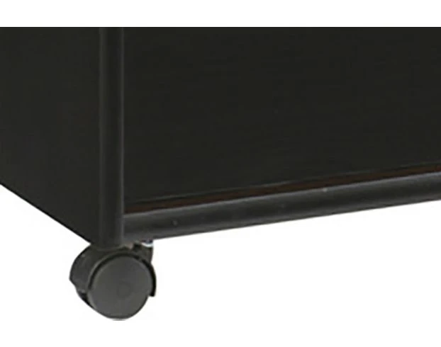 Linon Rudy Black Rolling Cart 4 Linon Rudy Black Rolling Cart - Image 4