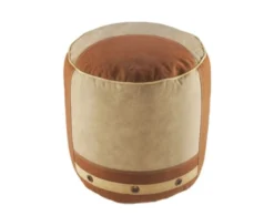 Lr Home Beige Pouf