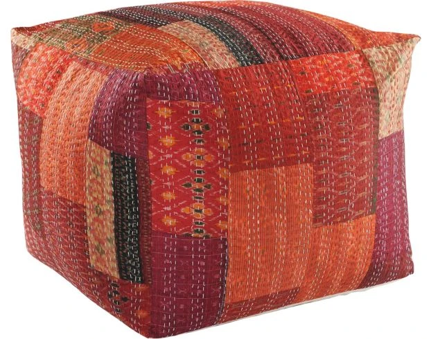 Lr Home Patchwork Pouf 1 Lr Home Patchwork Pouf