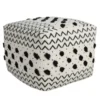 Lr Home Black And White Geometric Pouf