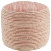 Lr Home Coral And White Pouf